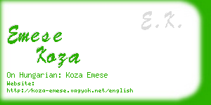 emese koza business card